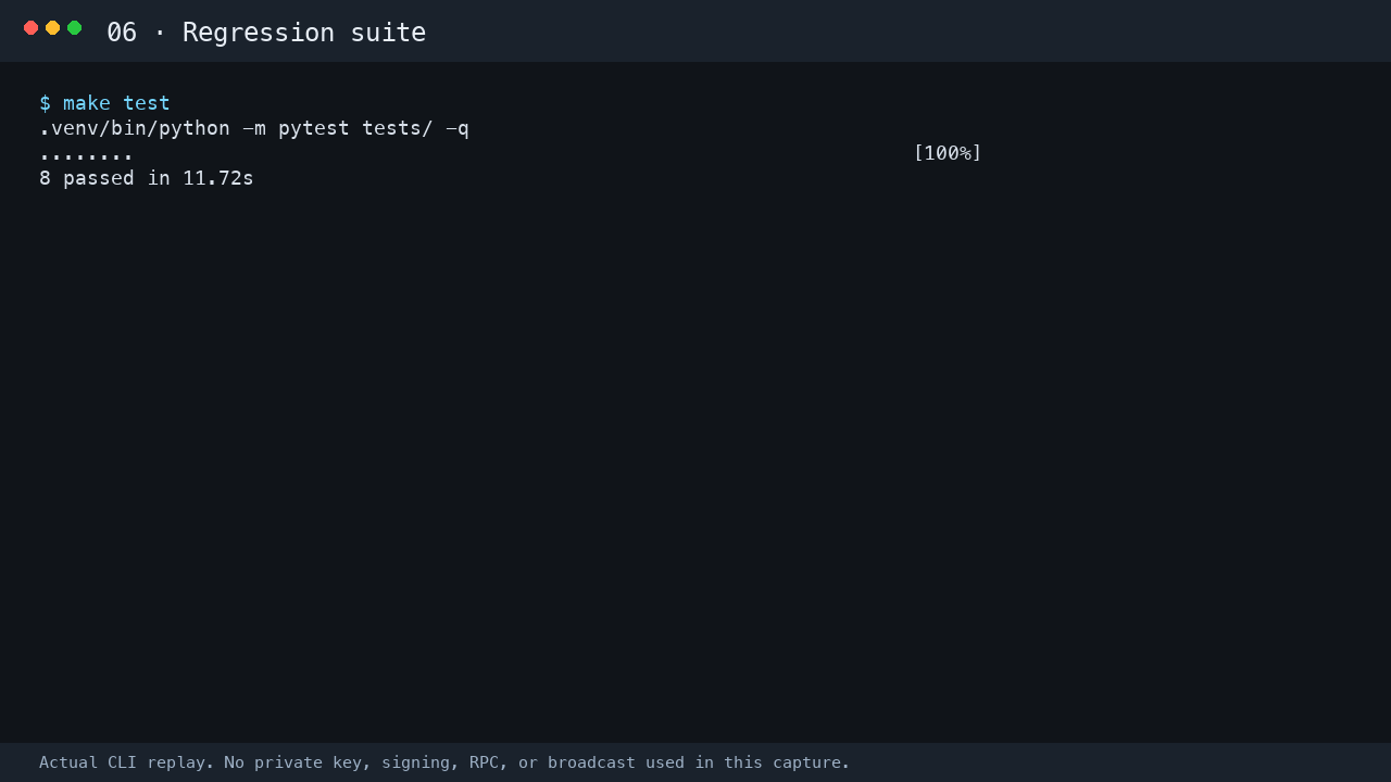 Signer regression test output